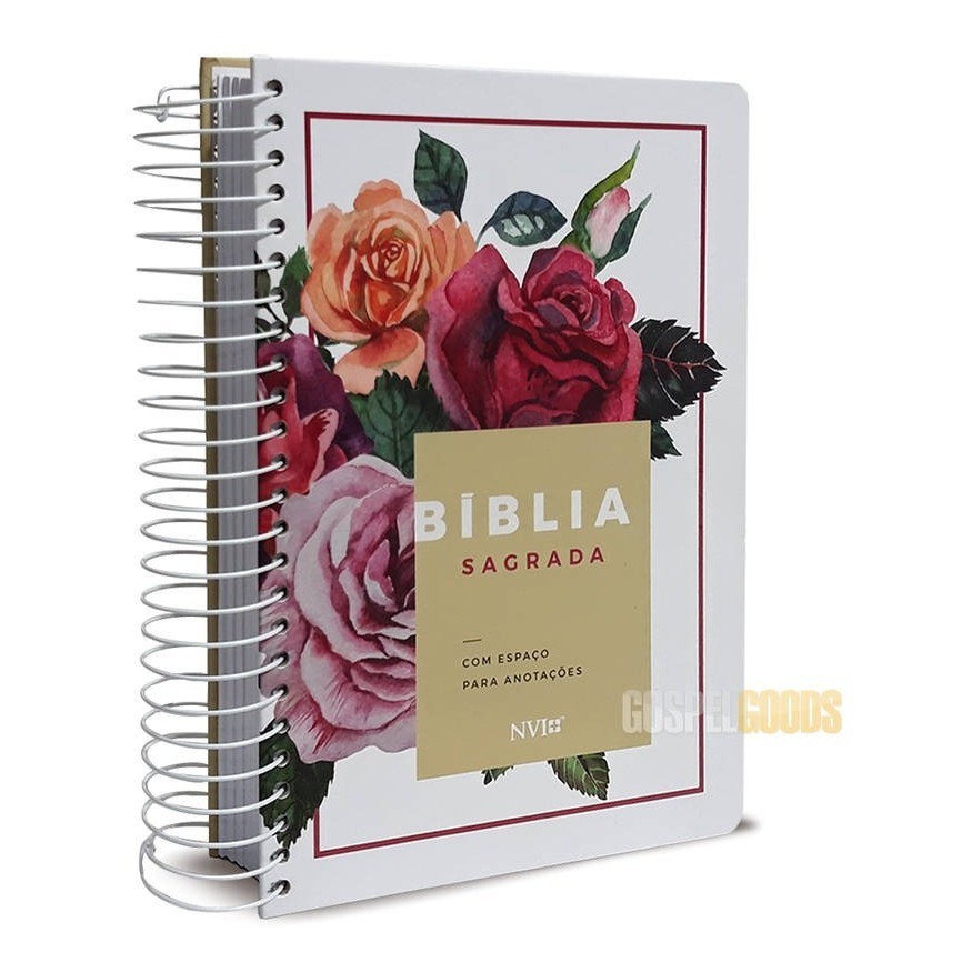 Bíblia Anote BRANCA FLORES Nvi Com Espaço Para Anotações GEO | Shopee ...