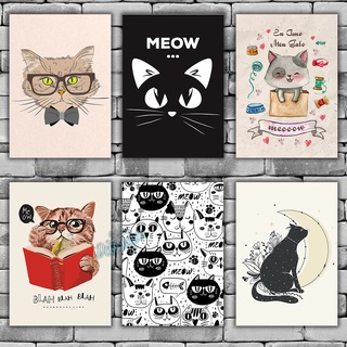 Placa Decorativa Gato Desenho Animes Kawaii Tumblr