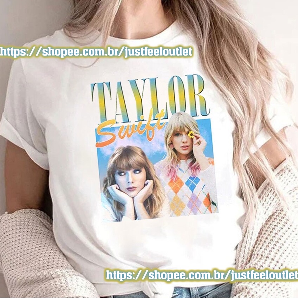 Camiseta T-shirt Unissex Algodão Taylor Swift Eras 90