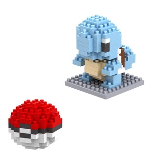 Pokémon Compatível LEGO Pequenas Partículas Pikachu e Blastoise