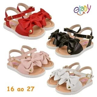 Sandália Infantil Menina Casual Luxo Com Laço Coração Super Confortável Qualidade Premium - 16 ao 27