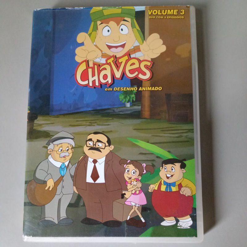 Dvd Chaves Em Desenho Animado Volume 1,2,3&4 ( Vol 4 Aberto)