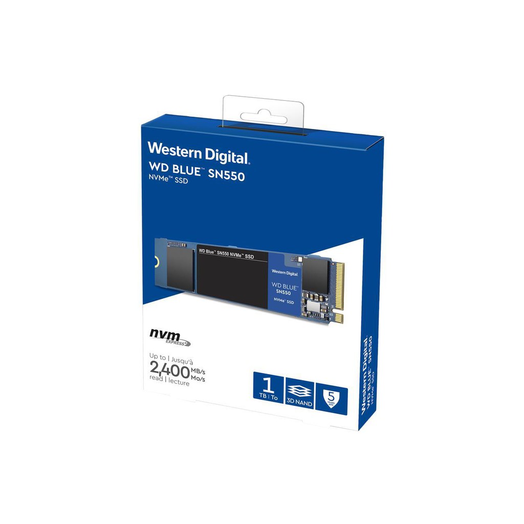 SSD WD Blue SN550, 1TB, M.2, PCIe, NVMe, Leituras: 2400Mb/s e
