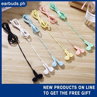 (COD) U19 Macaron Color 3.5mm Fone De Ouvido HIFI De 1.2mm