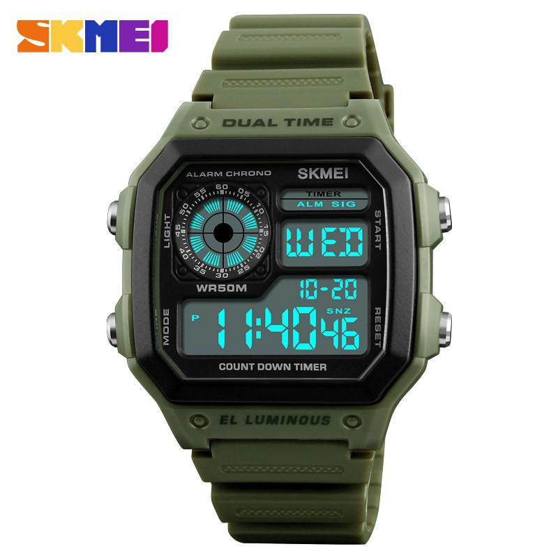 SKMEI Oficial Digital/Esporte/LED/Famoso/Relógio Masculino 1299