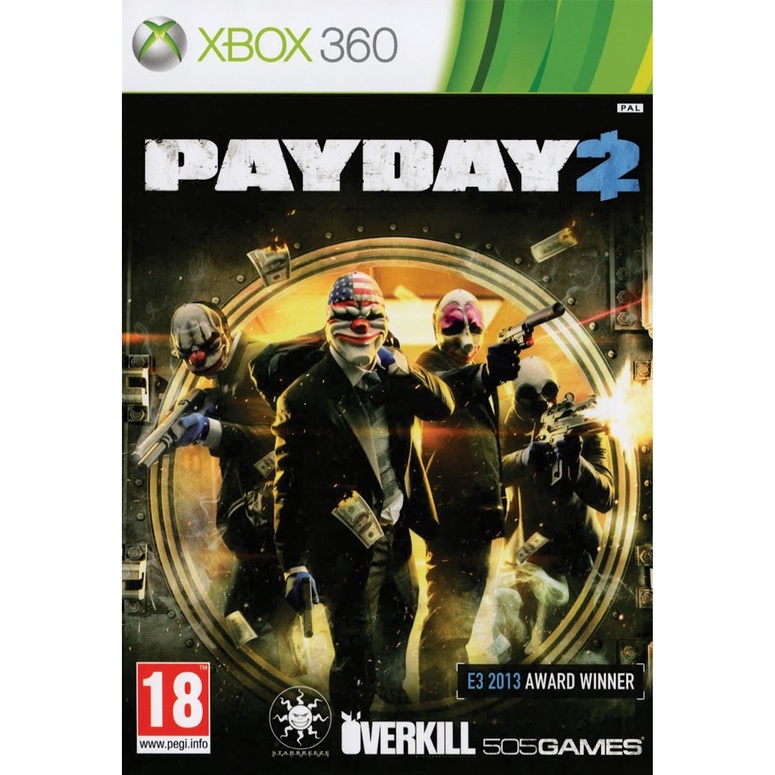 JOGO P/ XBOX 360 PAYDAY 2