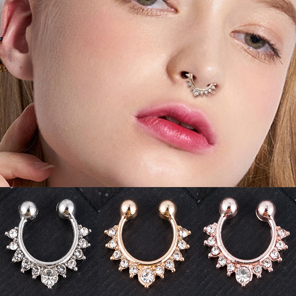 Piercing Fake/falso Septo com Strass | Shopee Brasil