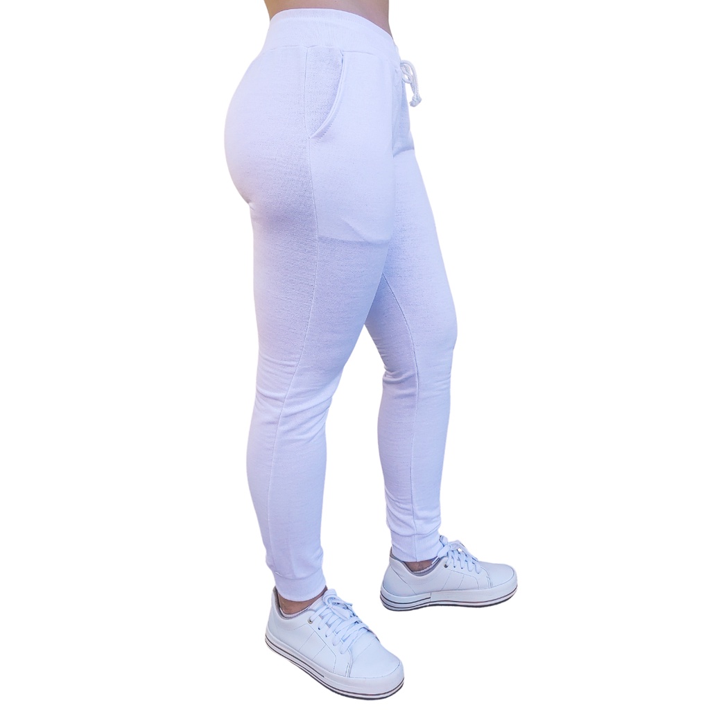 Calça branca feminina store moletom