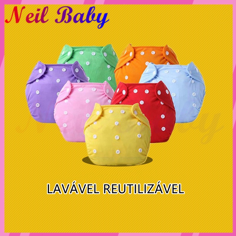 (Neil Baby) fralda ecológica Ecologico Fralda Reutilizável Happy Flute ...