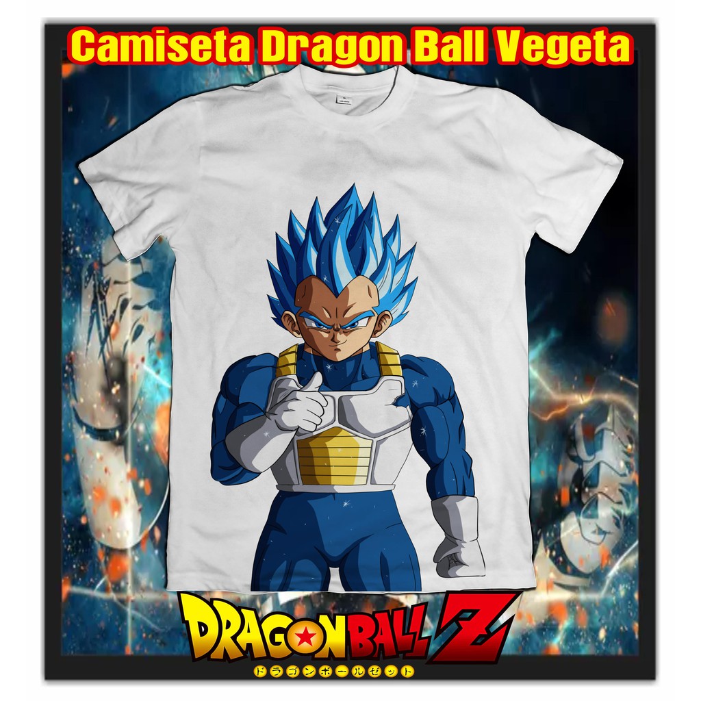 Camiseta masculina vegeta Majin Vegeta Desenho Anime Camisa Blusa Branca  Estampada em Promoção na Americanas