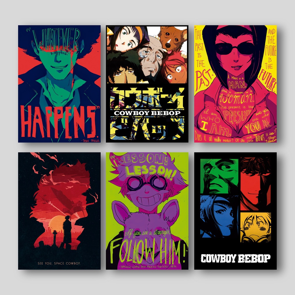 Quadro Placas Decorativas Cowboy Bebop Anime