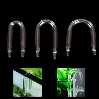 Curva em U CO2 durável em forma de u tubo de vidro aquário plantado do tanque de peixes tubo 3 tamanhos