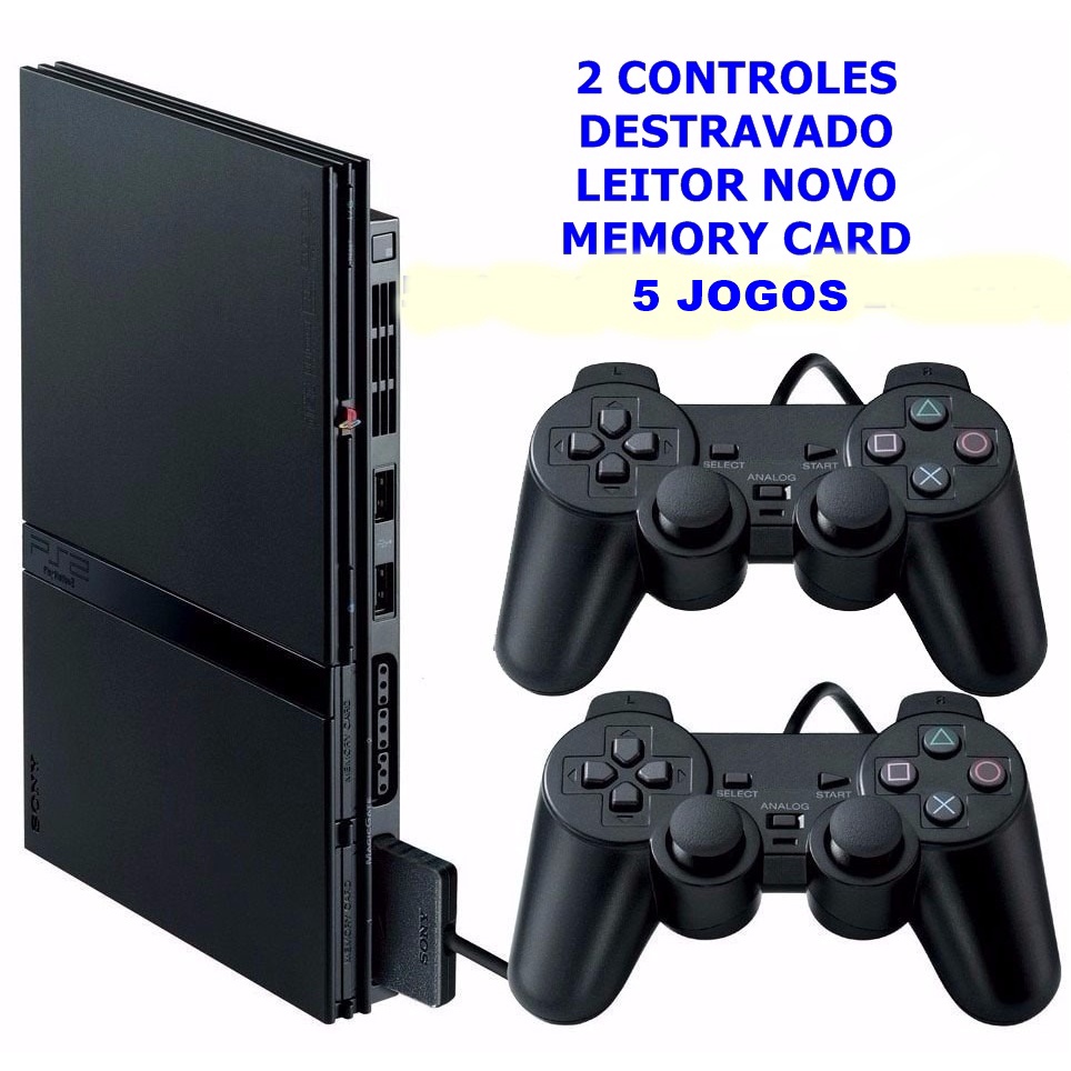 Playstation 2 Slim Play2 Completo + 10 Jogos + Garantia Ps2 2