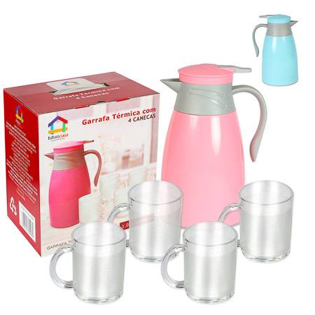 Garrafa Térmica Café Água Vintage Retrô 1 Litro Luxo Chique 1L