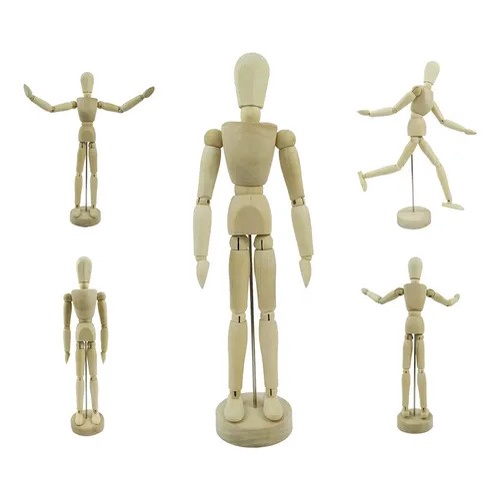 Boneco Articulado Madeira 20 cm - Desenho, Arte, Step Motion Manequim ...