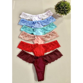 Kit 5 Calcinhas Microfibra Renda Lateral - Lingerie - Tanga Suzy calcinha com renda calcinha em renda calcinha fio dental com renda calcinha fio dental renda calcinha renda lateral calcinha renda sexy calsinha tanga com renda kit 1o calcinhas kit com 10 c