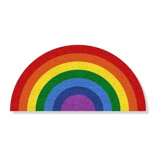 Tapete Capacho Arco-Íris LGBT 80x40 cm.