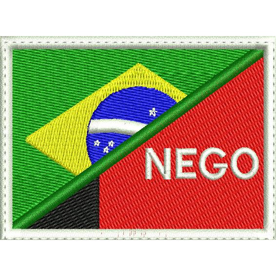 Patch bordado 8x5,5 cm bandeira estado da Paraíba / Brasil com ou sem  CARRAPICHO e também termocolante