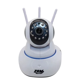 Câmera Ip Três Antenas Wi Fi, Hd ,onvif, P2p Visão Noturna