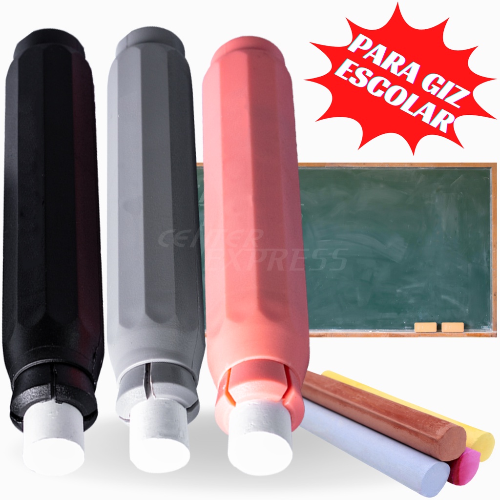 3 Unidades Suporte P/ Giz Escolar Gizeira Automática