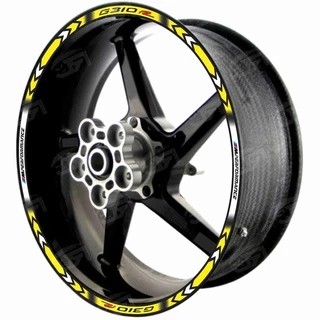 Adesivo Friso Refletivo Roda Moto BMW G 310R G310R M01 amarelo