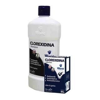 Kit 1 Shampoo + 1 Sabonete Clorexidina Anti Seborreia