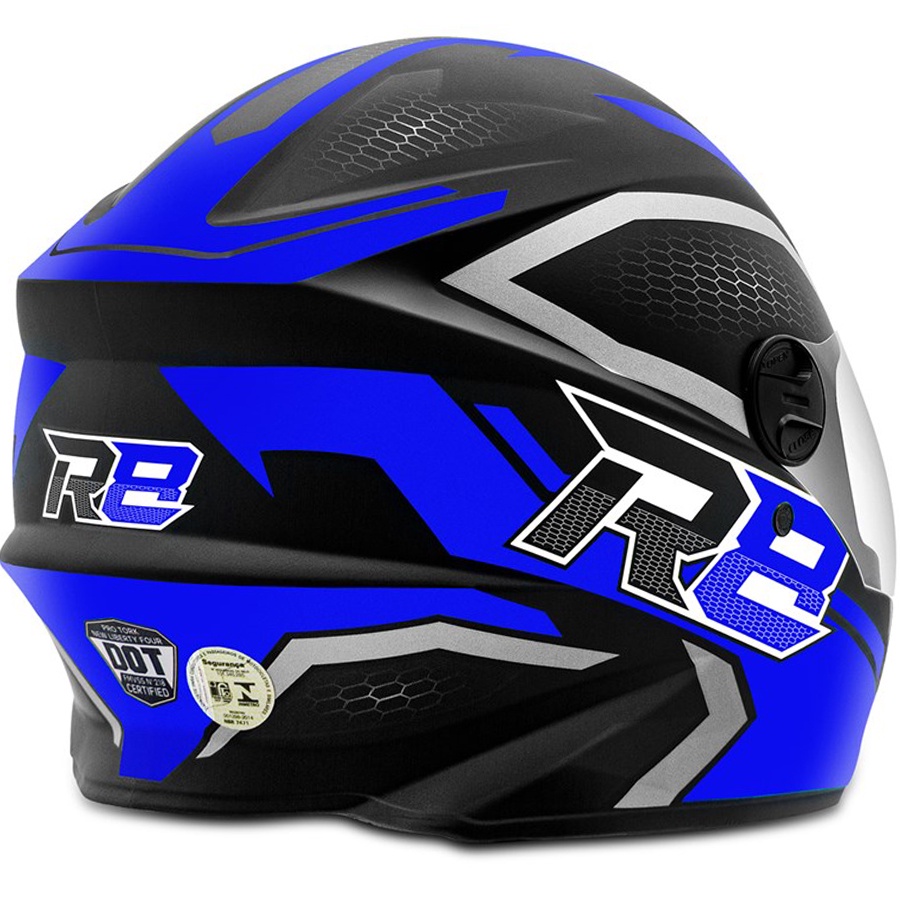 Capacete Moto Pro Tork Fechado Masculino R8 Air Azul