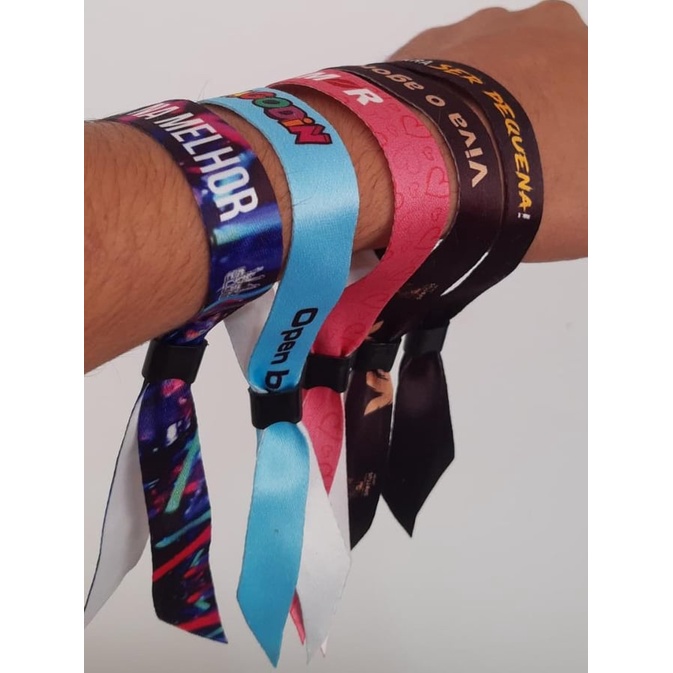 Pulseira De Identificação - Tecido Personalizado Kit 300 a 500uni ...