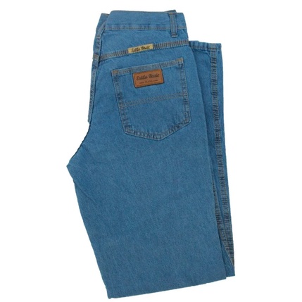 Calça Masculina Jeans Com Elastano Básica Tradicional Serviço Trabalho -  Azul