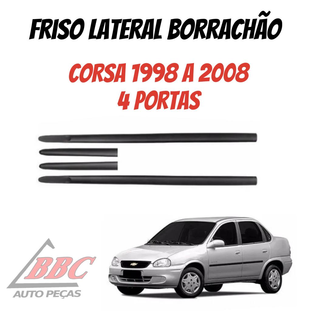 Jogo Friso Lateral Corsa Wind Classic 4 Portas 1994 a 2009 Preto