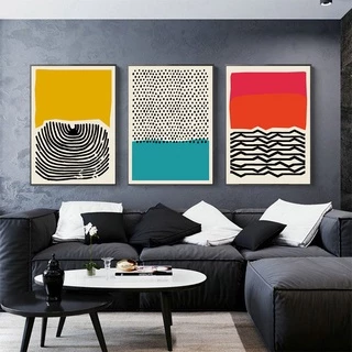 Pintura Da Lona Arte Parede Sala De Estar Decoração Moderna Abstrato Multicoloridas Geométrica Imagem Imprime Cartaz Nórdico Do Quarto