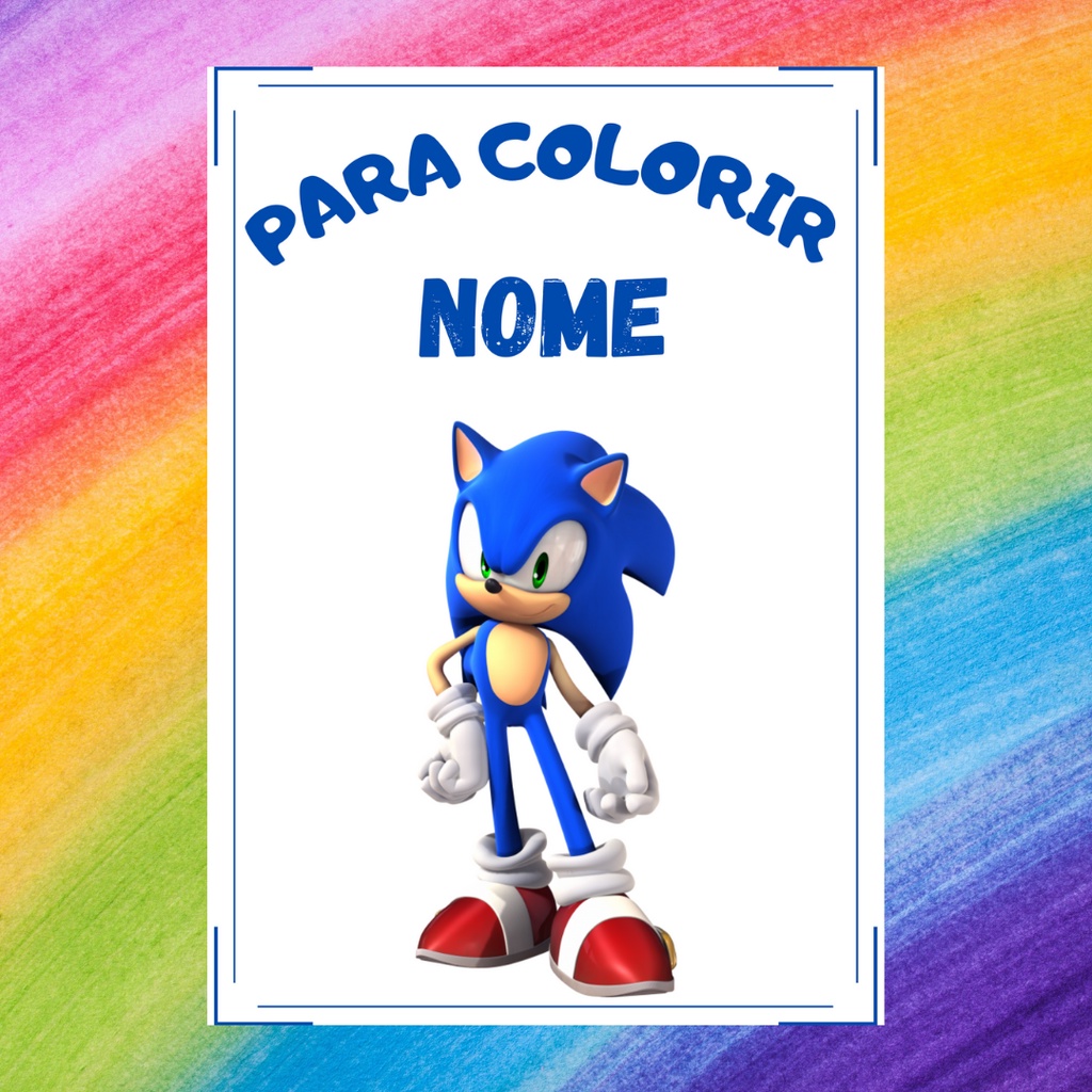 Desenho de sonic o ouriço para colorir