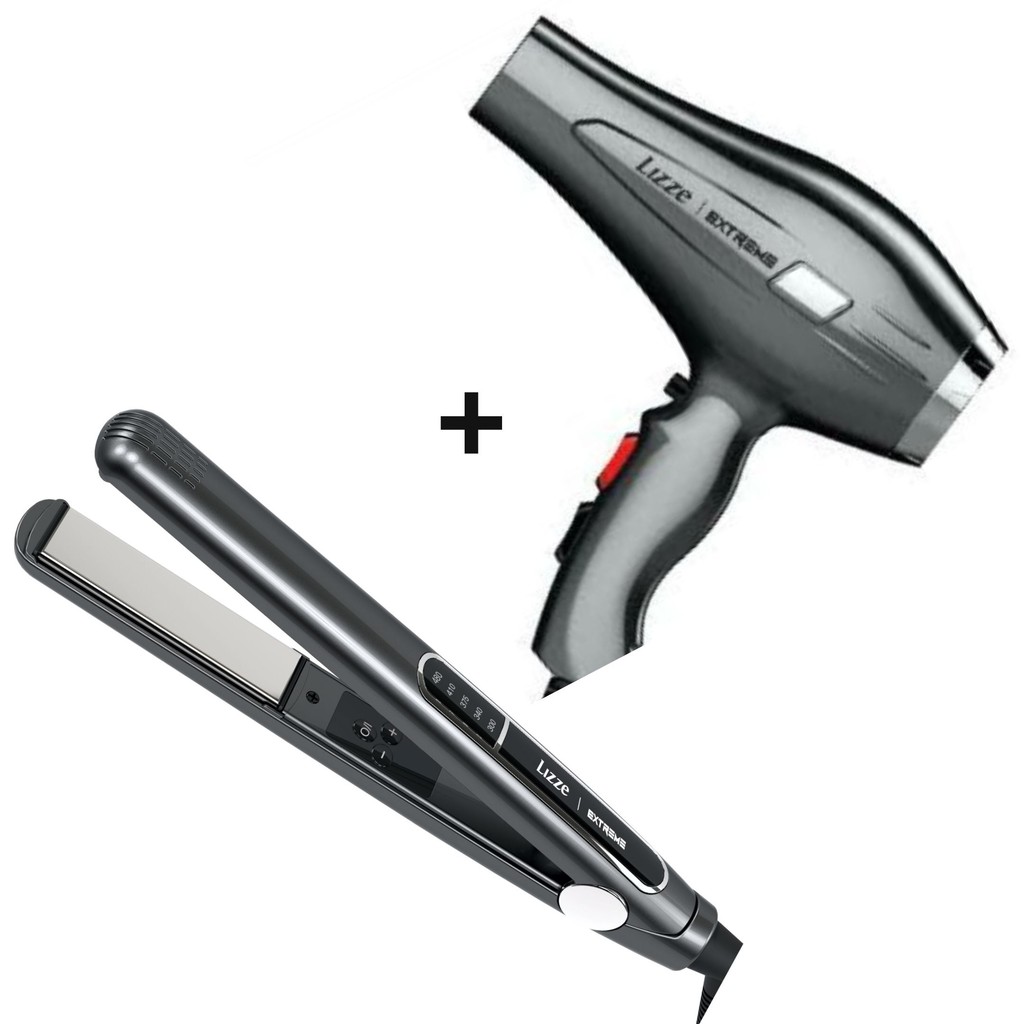Prancha Chapinha Cabelo Extreme Slim Lizze 220v + Secador Cabelo ...