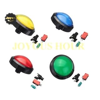 Botão De Borda Hipotenuso Convexo De 60mm De Diâmetro , Com Luzes E Microchaves , Uso Para consoles De Jogos arcade Ou Máquina De Bricolagem