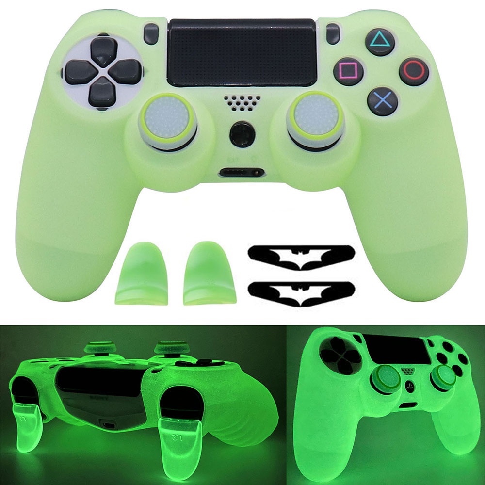 Capa De Controle De Silicone Macio Brilhante Para Jogos De Controlador PS4 Acess rios Gamepad Joystick Playstation 4 Slim Pro Controller Skin