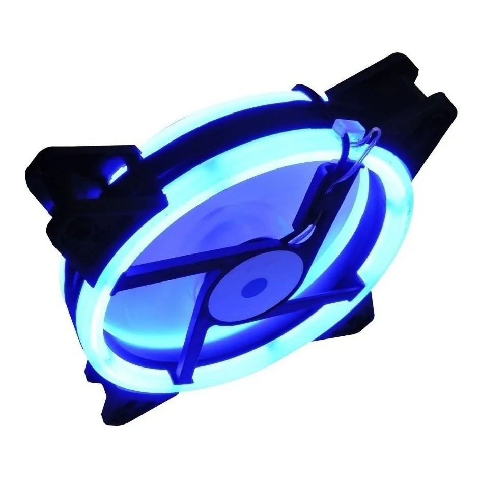 Cooler Fan Para Gabinete Gamer 12cm 120mm Com Led Duplo Azul