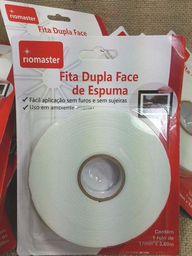 Fita Dupla Face Espuma 17mm x 4m - Usinainfo