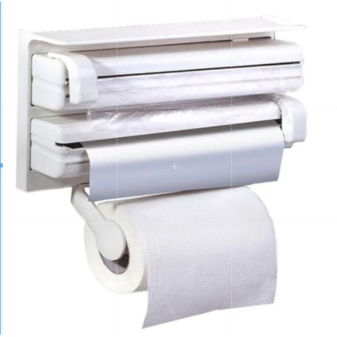 Suporte Porta Papel Toalha Rolo Alumínio Filme Branco