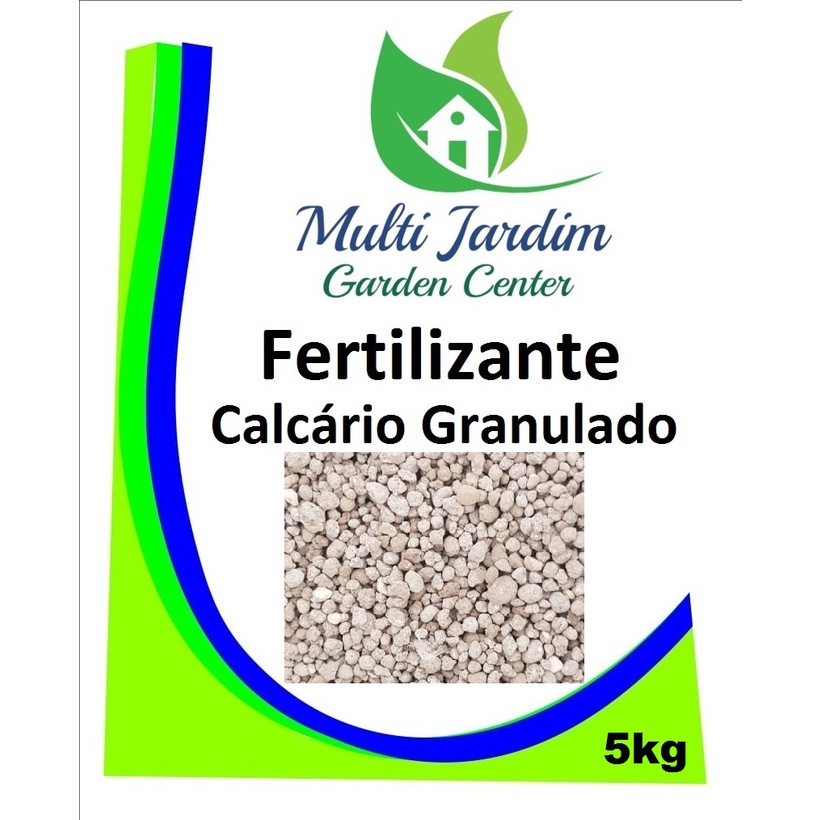 5kg Calcário Agrícola Granulado - Não é Calcario Pó - Adubo Fertilizante Corretor de Solo