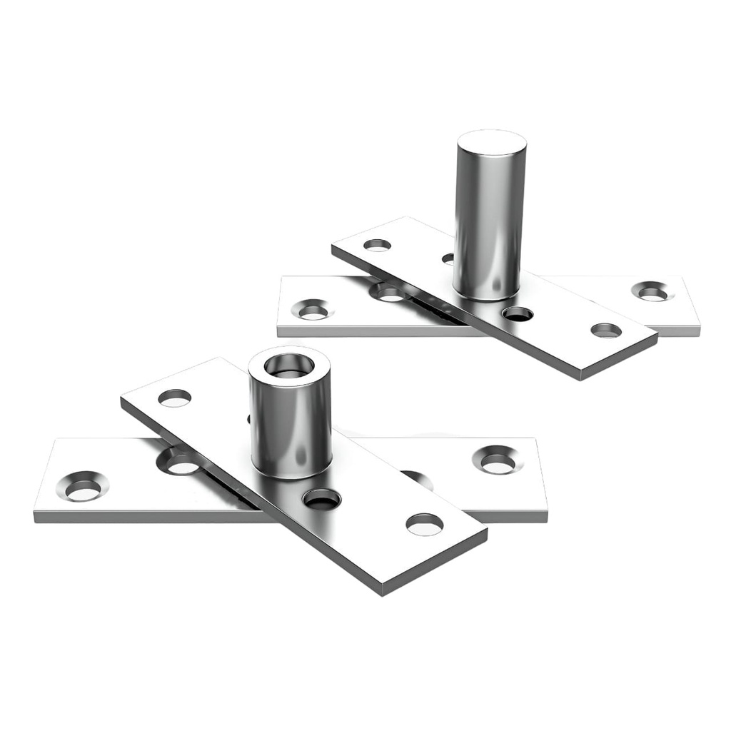 Dobradiça Reforçada Porta Pivotante 150kg Pivô Pino Aço