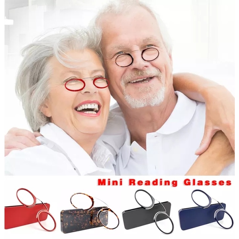 Mini Óculos De Leitura Com Clip De Nariz Para Homens E Mulheres