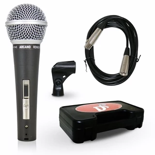 Microfone dinâmico Arcano Renius-8 com fio XLR-XLR 4,5m