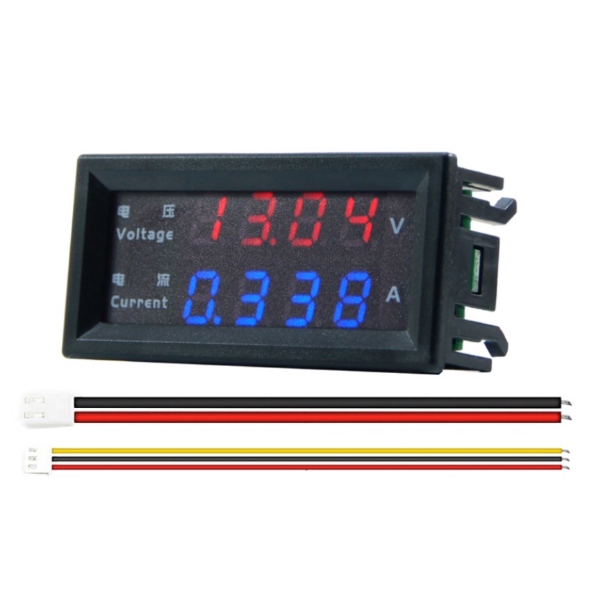 Medidor Voltímetro Amperímetro 0-99.99V 0-9.999A | Shopee Brasil
