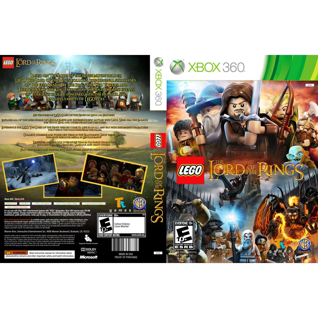 Jogo Lego Senhor dos Anéis Xbox 360 - Plebeu Games - Tudo para Vídeo Game e  Informática