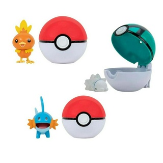 Boneco Pokemon - Pokebola - Clip N Go - Piplup + Poke Bola SUNNY BRINQUEDOS