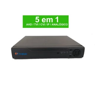 Dvr 4 8 16 Canais Full HD 1080p Hibrido 5 em 1 P2P Fácil Configuração Gravador p/ Cameras de Segurança