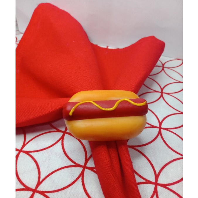 4 porta guardanapos de biscuit cachorro quente