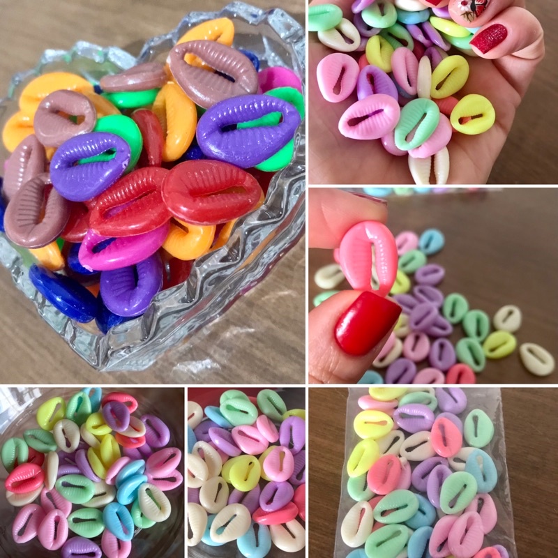 Búzios Infantil 100 unidades de Conta Candy Color ABS / Bijuterias-envio imediato