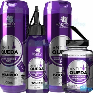 Kit AntiQueda Hábito Cosméticos Tratamento para cabelo caindo