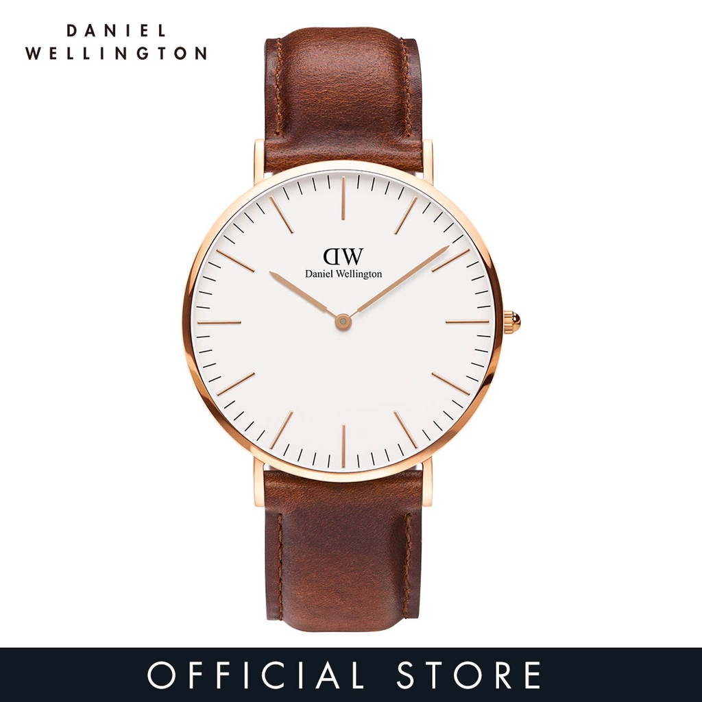 Daniel Wellington Relógio Clássico 40mm St Mawes Rose Gold White-Masculino-DW Oficial-BF
